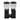 Dual cereal dispenser with two clear canisters and black stand, chrome spigots.