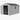 Gray storage shed with open left door and small side window