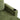 Green upholstered chaise arm with studded trim and round cup holder opening