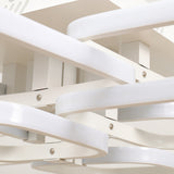White LED ceiling light underside with crossbars and mounting screws