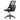 360-degree swivel office chair with mesh back and folding armrests, black