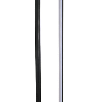 Schwarzer und silberner Metallrahmen der LED-Röhren-Stehlampe