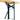 Bench frame detail: dark green cross-brace under pine seat, metal mounting points