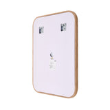 Wall-mounted LED vanity mirror back panel with mounting brackets and cable port