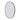 Oval wall-mounted bathroom mirror with black edge frame and reflective glass