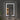 Wall-mounted LED mirror cabinet with bright glowing border and touch control icons