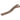 Flexed laminate plank in medium brown wood grain