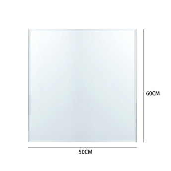 Rectangle wall mirror, frameless design, 50cm x 60cm