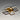 Modern LED square semi-recessed ceiling light with warm glowing gold rings and square shades