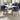 Modern dining chair set of 2 in blue upholstered fabric with curved back and arms