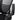 Close-up of black folding armrest on mesh back ergonomic chair