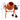 120 L cement mixer orange front view with control box and wheels