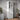 White vertical storage cabinet with two glass doors, drawers, and paneled lower cabinet doors