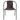 Single outdoor dining chair with dark metal frame and woven mesh backrest and seat