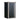 Anthracite metal garden storage shed with closed double doors and lock plate