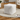 White ottoman foot rest, 54.5 cm wide padded cube