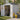 6x8ft outdoor plastic storage shed with open door, roof vent, and side window