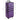Purple 76 cm makeup case with dimensions shown; quilted pattern, handle and corner wheels