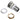 Sink drain assembly with chrome top cover, white gasket, and threaded fittings.
