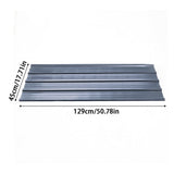 Charcoal black corrugated steel roofing sheet panel, 129cm x 45cm dimensions