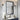 Rectangular wall mirror with dark metal frame and smooth glass, front view