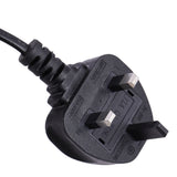 Double-head floor lamp plug end with molded black power cord