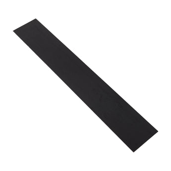 Self-adhesive wood-grain PVC plank tile, dark charcoal/black finish