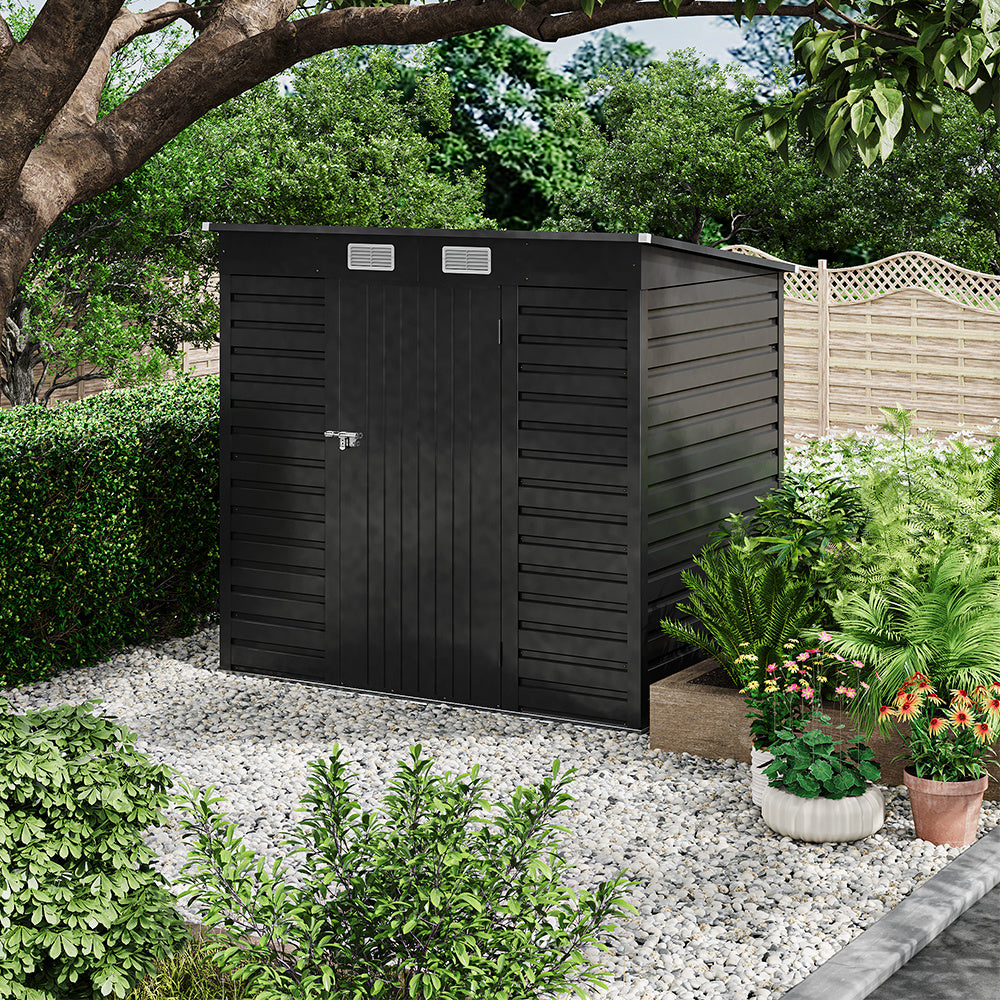 191.2cm W Galvanized Steel Storage Shed