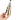 Gold-finish pull-down sprayer handle with buttons, held in hand