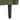 Dark brown wooden armchair legs under green chenille seat and arm