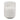 White sherpa upholstered swivel chair, rounded back and cushioned seat