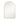 Arched wall mirror with slim aluminum-look frame and clear reflective glass