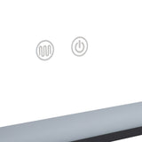 Anti-fog LED mirror cabinet touch control icons on the mirror surface