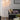Double Heads Floor Lamp, grey metal frame with two white lamp shades