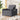 Dark grey single sofa bed chair with padded armrests and back cushion