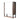 Wall-mounted mirror cabinet with dark wood frame and metal legs, door closed front view