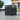 Metal garden storage shed with flat roof, dark gray exterior and light gray side wall paneling