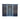 Charcoal black metal storage shed with double sliding doors, vents, and open entry