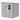 Light gray plastic storage shed with double doors and window, pent roof