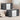 Foldable fabric clothes organizer bag, black patterned exterior with open storage panels