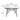 Square outdoor dining table, 105cm x 105cm x 72cm, glass top