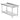Stainless steel 2-tier prep table with raised back edge, wide top and open base