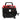 Portable gasoline generator with red control cover, black base, voltage meter and power switch