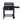 Black charcoal BBQ grill front with side shelf, control area, and open lid