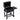 Open charcoal BBQ grill with lid, cooking grate, and side warming rack
