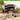 Charcoal BBQ grill with offset 2-in-1 smoker side box and open cooking chamber, on wheels