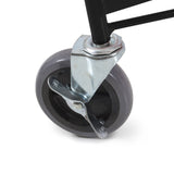 Black caster wheel with swivel mount for drywall lifter hoist base
