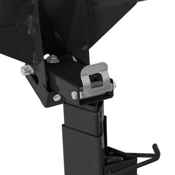 Black drywall lifter hoist bracket and support arm detail