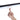 Manual pull-down projection screen handle being pulled; white casing and black border