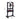 Black 6 Ton floor hydraulic press size diagram with labeled dimensions